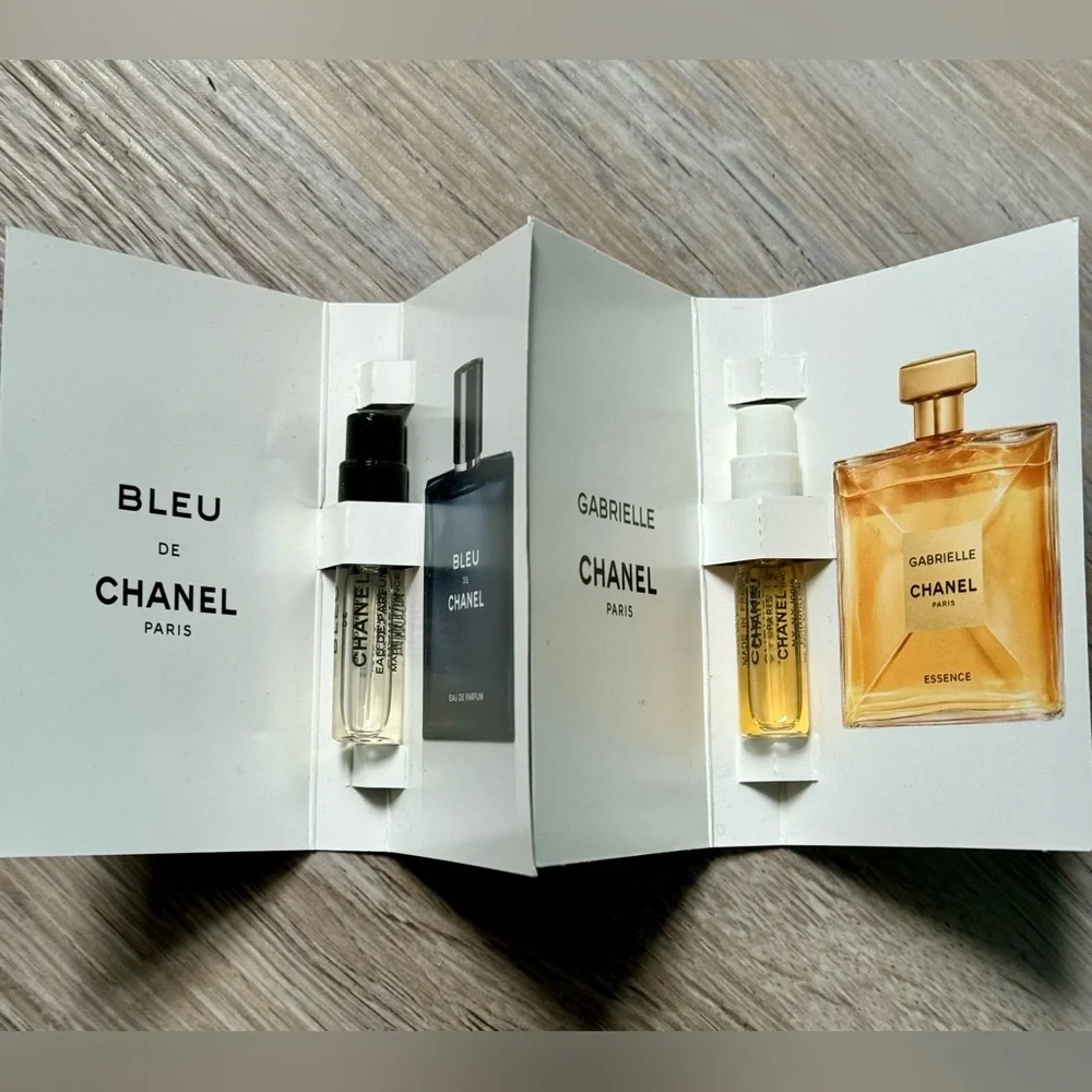 Bleu De Chanel Paris Men Eau De Parfum 0.05 oz. 1.5 ml. Chanel Gabrielle Essence